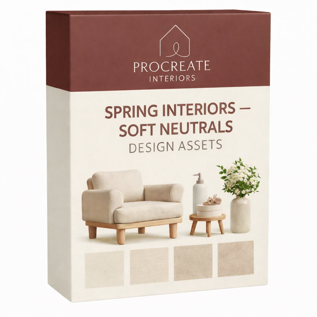 Spring Interiors — Soft Neutrals Design Assets